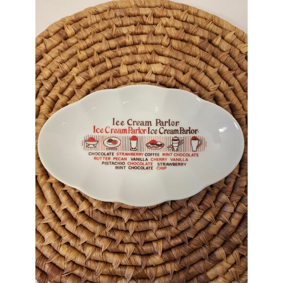 Vintage Ice Cream Parlor Set Of 2 Scalloped Dishes Plate National Silver Co. - Picture 4 of 7